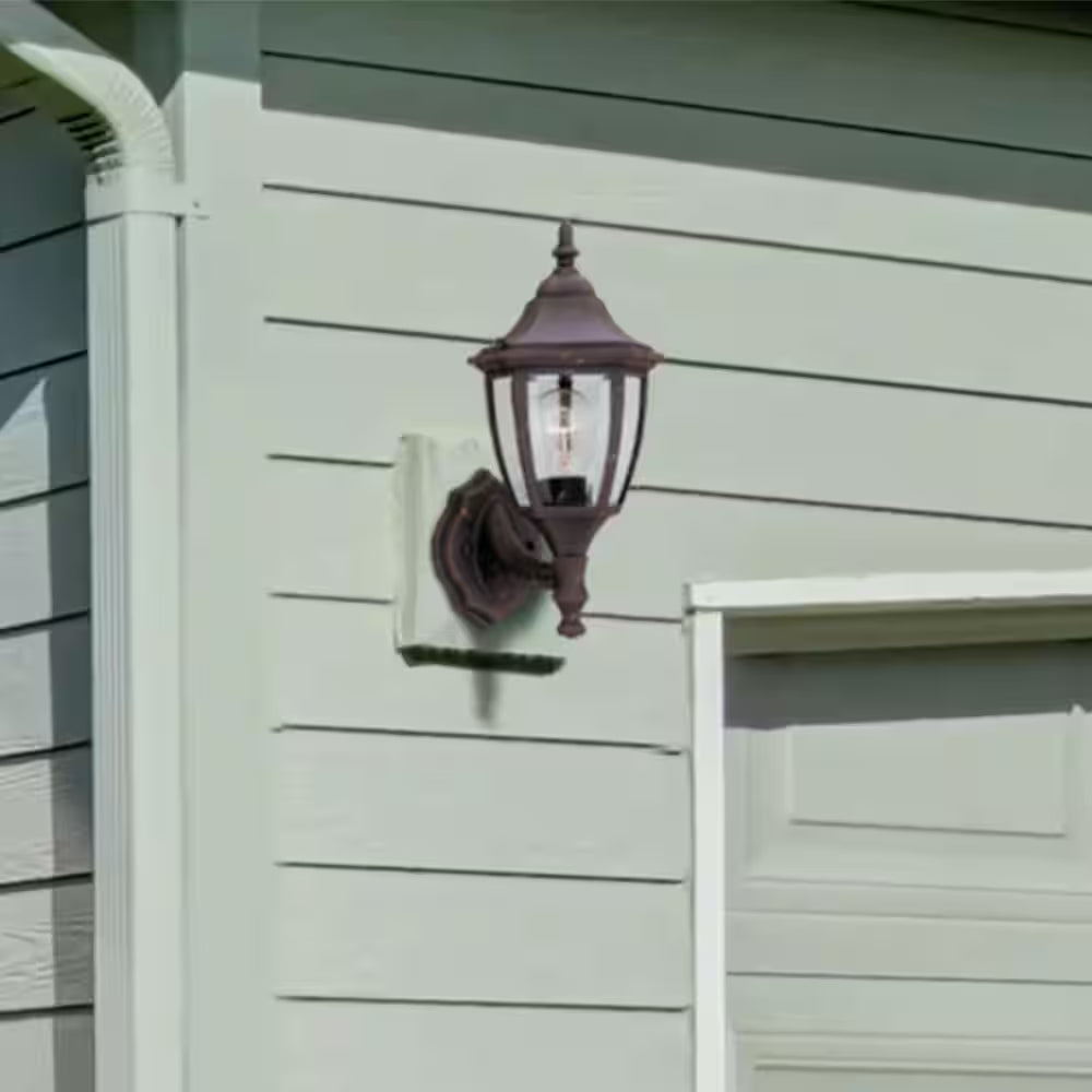 Waterbury 14.25 In. Autumn Gold 1-Light Outdoor Line Voltage Wall Sconce with No Bulb Included