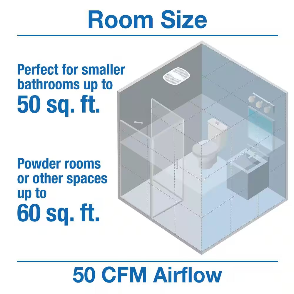 Advantage 50 CFM Ceiling Bathroom Exhaust Fan