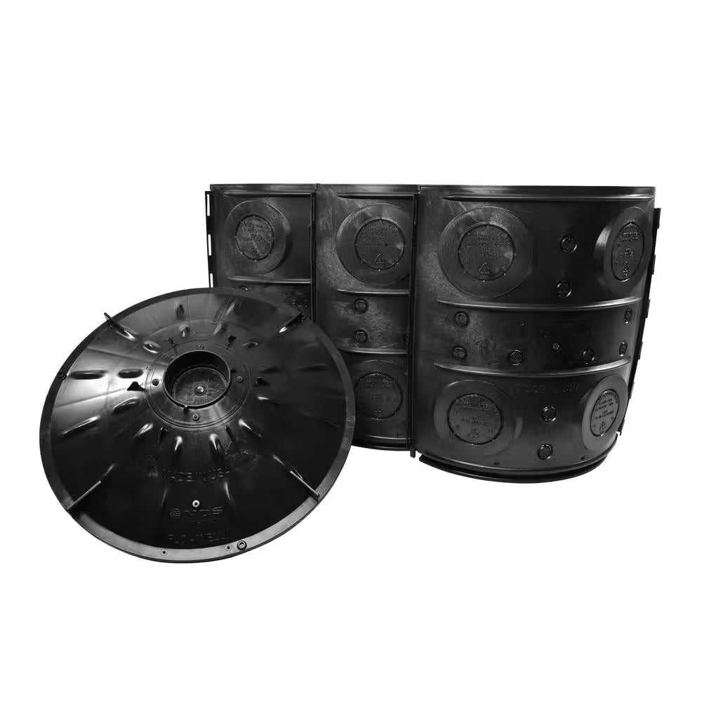 24 In. X 24 In. X 29 In. 50 Gal. Plastic Flo-Well Stormwater Dry Well System Catch Basin Kit, 3 Side Panels and 1 Cover