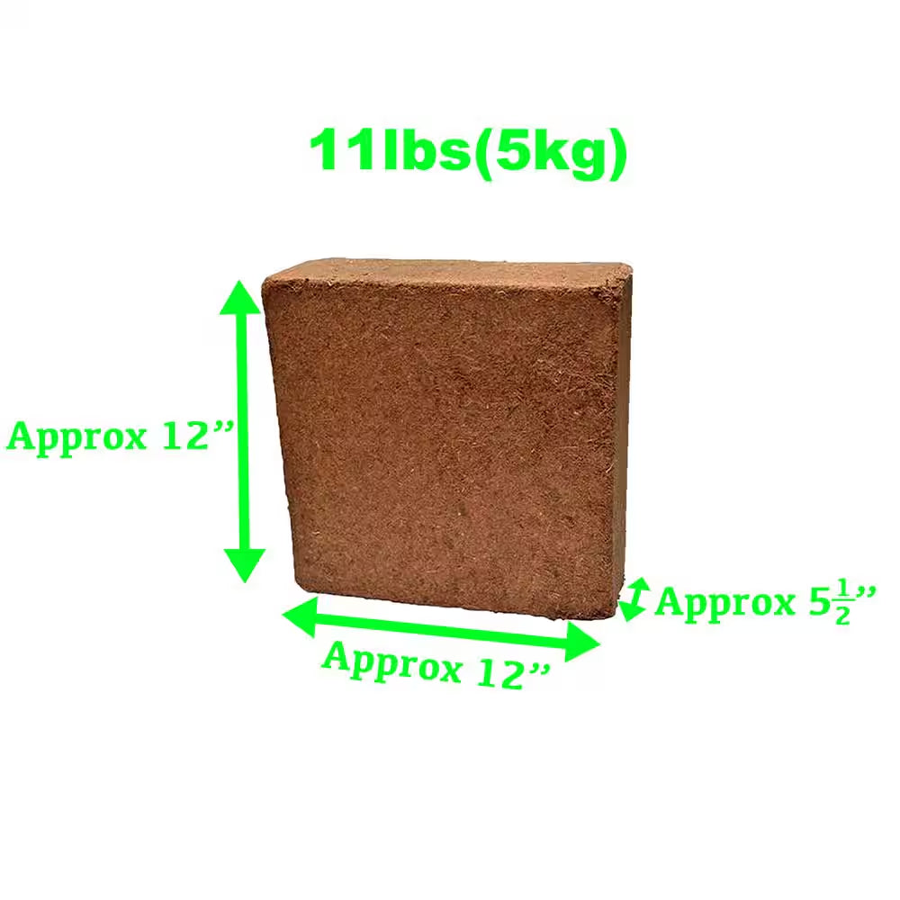 11 Lb. (5KG) Coconut Coir Block of Soilless Media