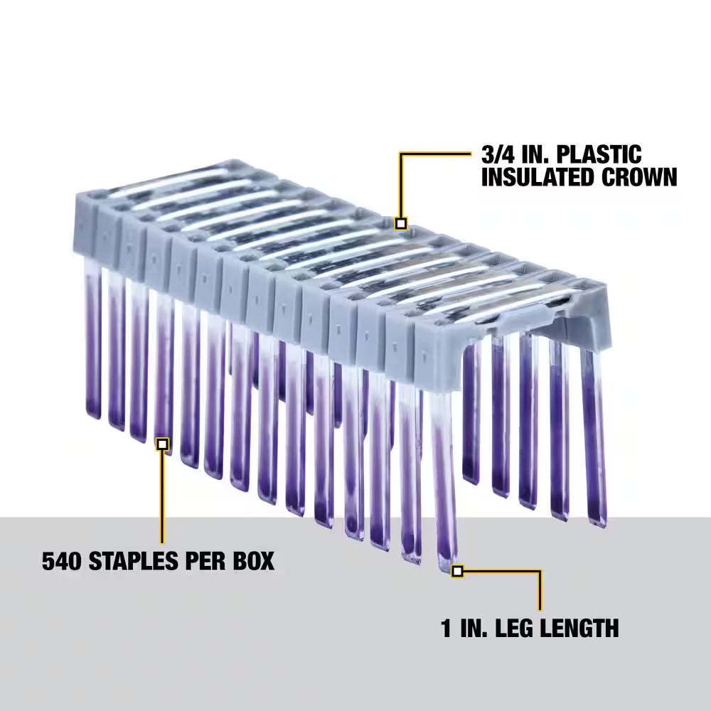 1 In. Insulated Electrical Staples (540 per Box)