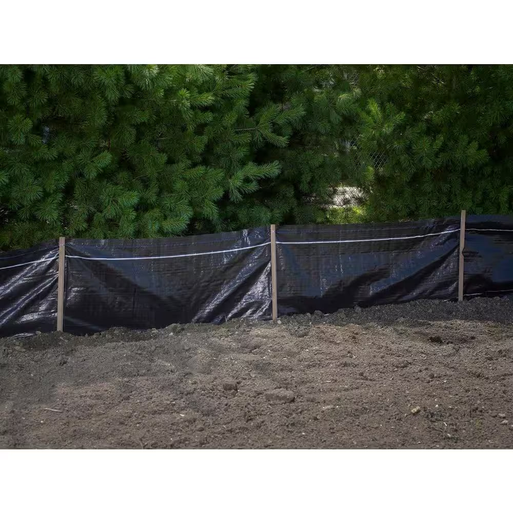 1/4 In. X 3 Ft. X 50 Ft. Black Heavy Duty Dot Silt Fence Fabric
