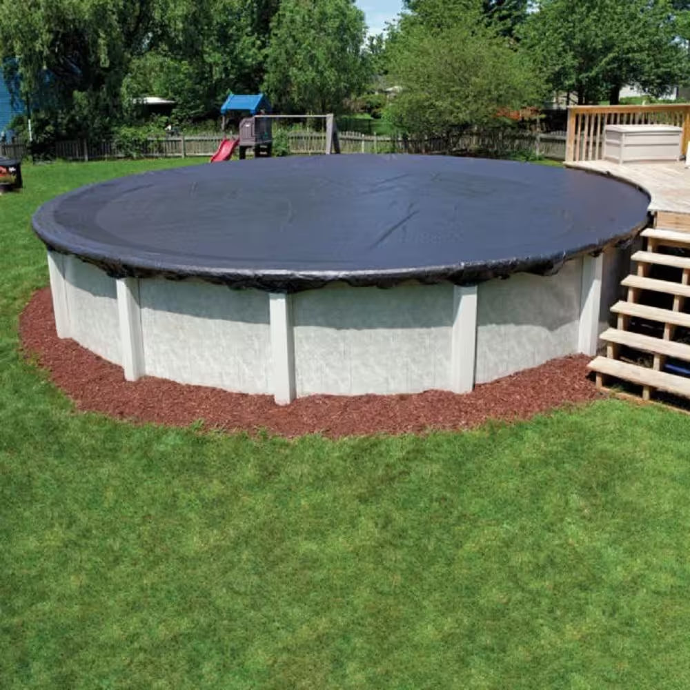 18 Ft. round Blue Above-Ground Winter Pool Cover
