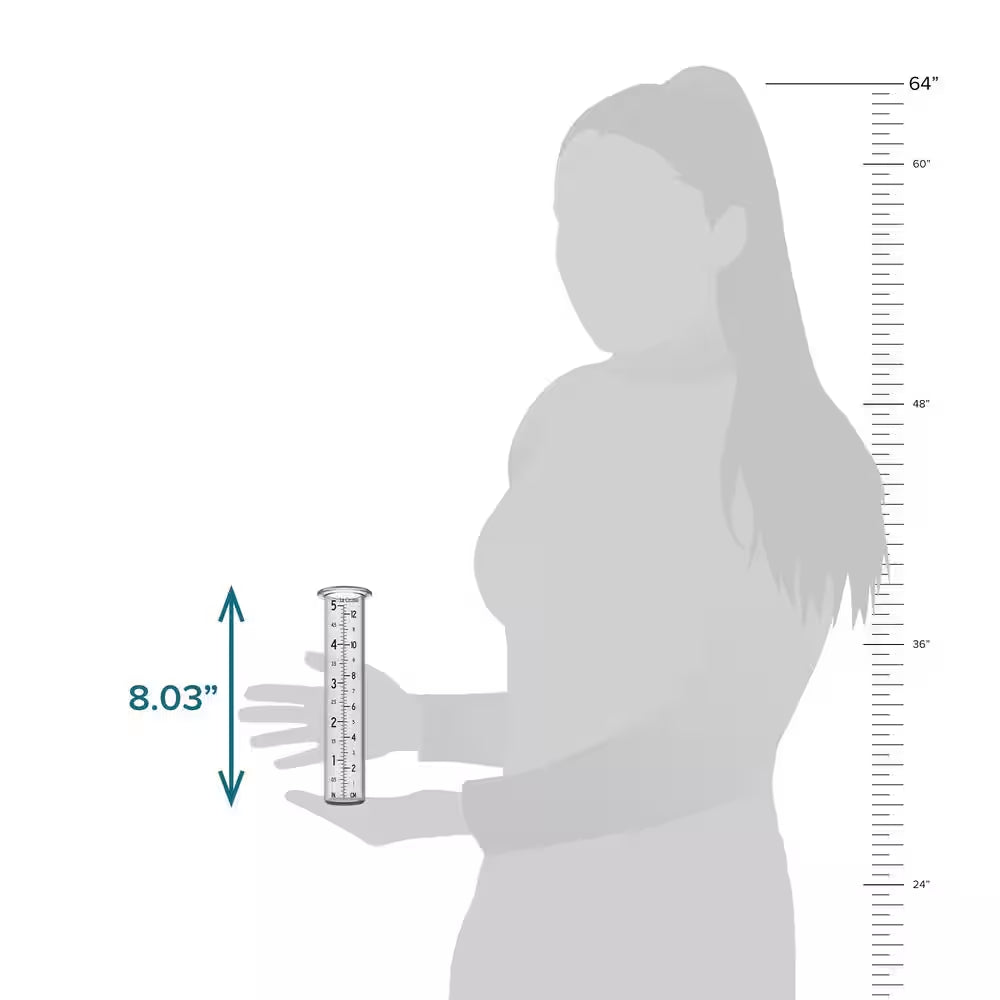 5-Inch Capacity Rain Gauge Replacement Glass Tube