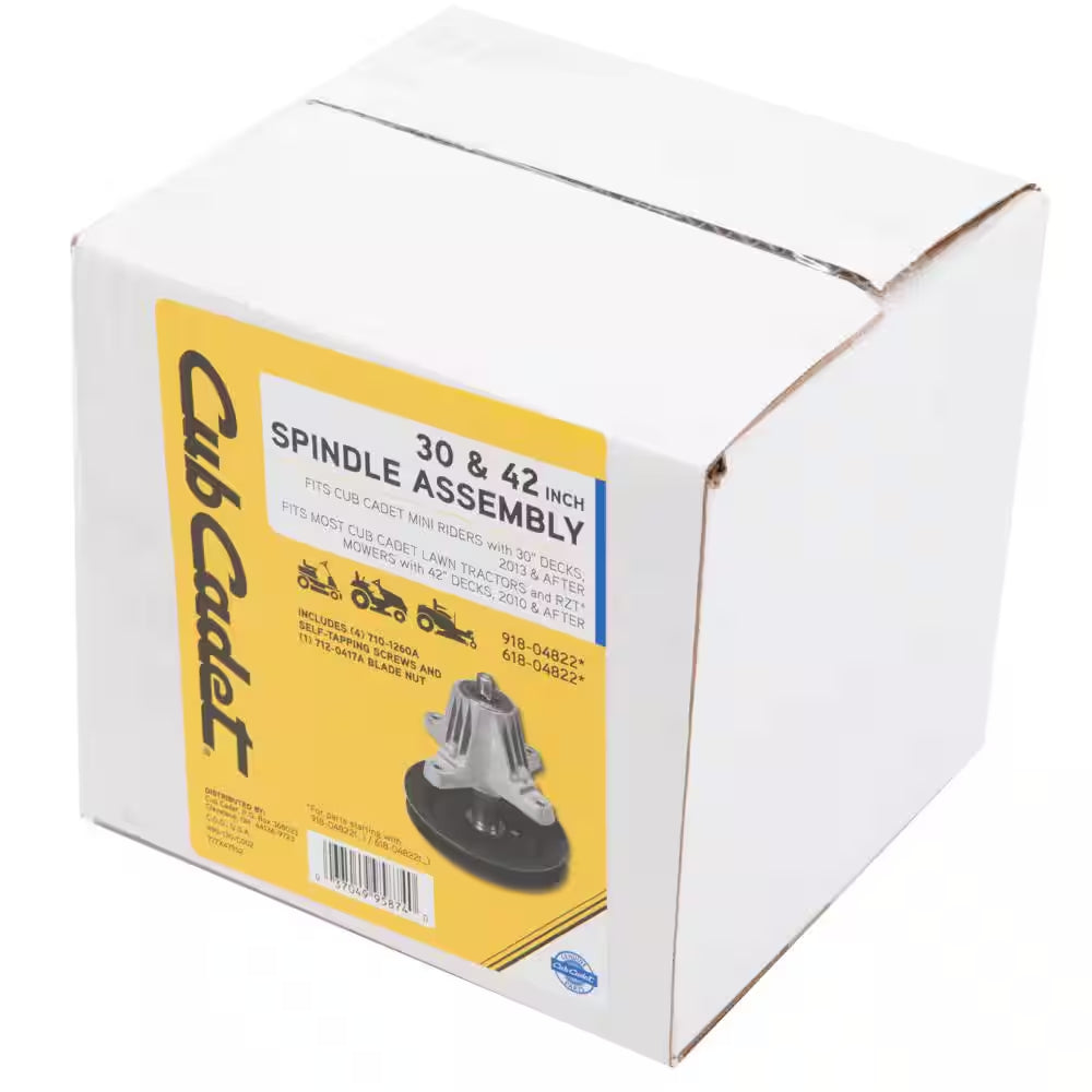 Original Equipment Spindle Assembly for Select 30 In. and 42 In. Lawn Tractors and Rzt'S, OE# 918-04822 and 618-04822