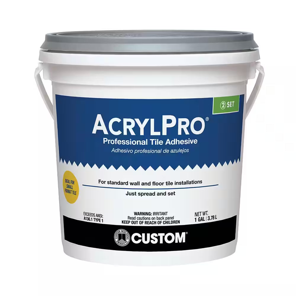 Acrylpro 1 Gal. (4 Qt.) Tile & Stone 72 Hr. Dry Time Tile Professional Tile Adhesive