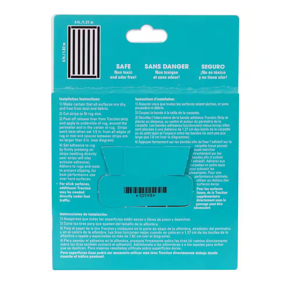 2-1/2 In. X 8.3 Yds. Rug Traction Anti-Slip Rubber Tape