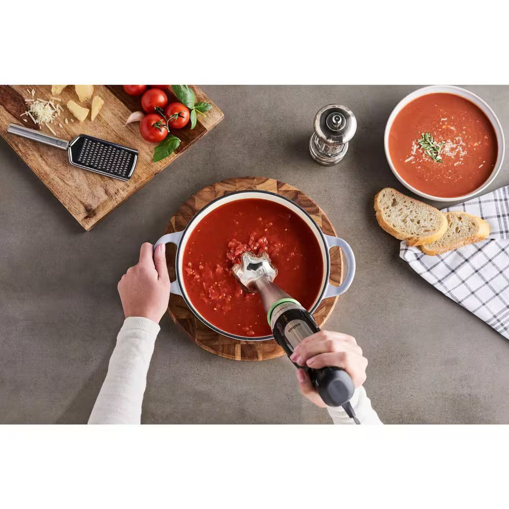 Multiquick 7 Smart-Speed Stainless Steel Immersion Blender with 500W of Power, Whisk