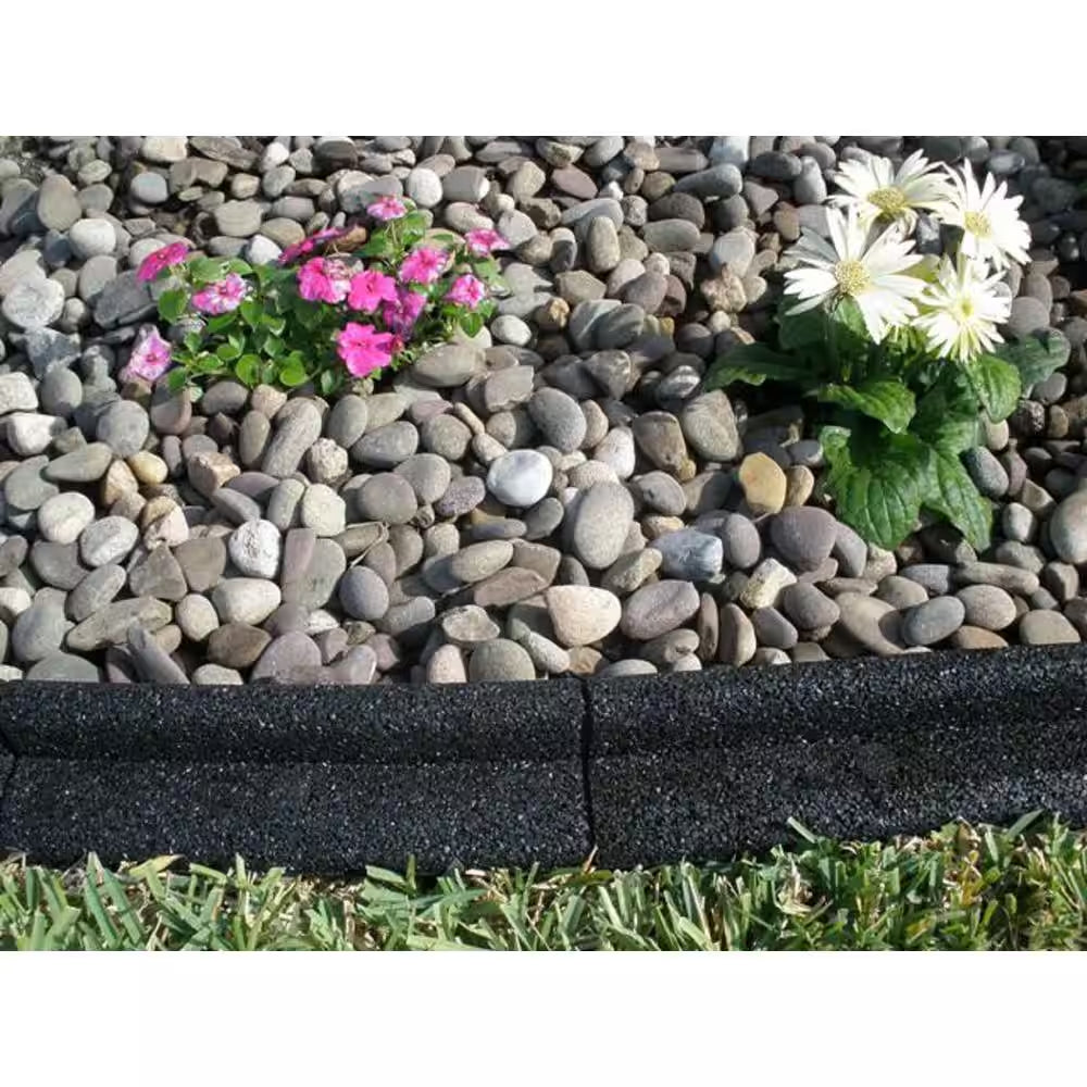 Ecoborder 4 Ft. Black Rubber Landscape Edging (6-Pack)