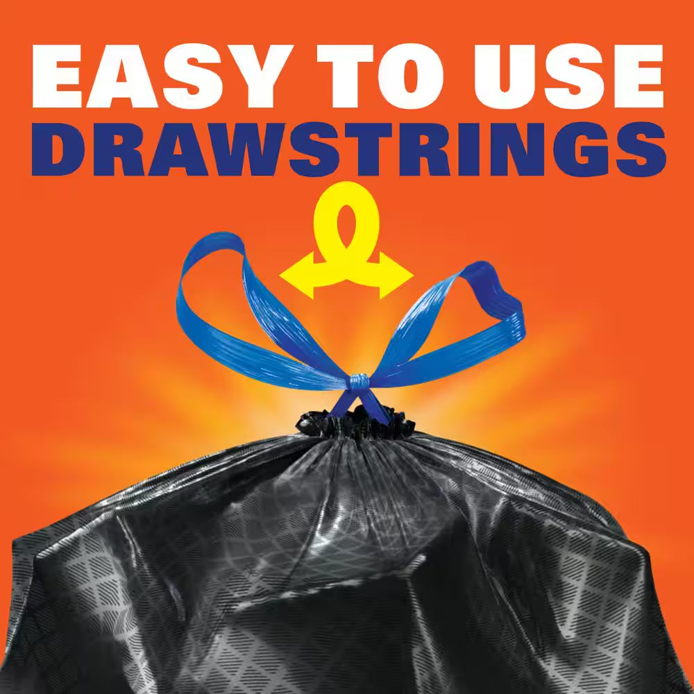 Ultra Strong Draw String 33 Gal. Trash Bags (50-Count)