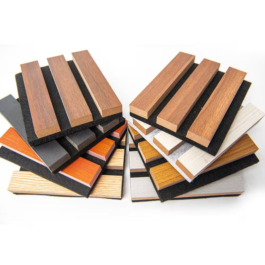0.83 In. X 5 In. X 4.7 In. 8-Colour Samples, MDF Decorative Wall Paneling,Wood Slat Acoustic Panels for Ceiling and Wall