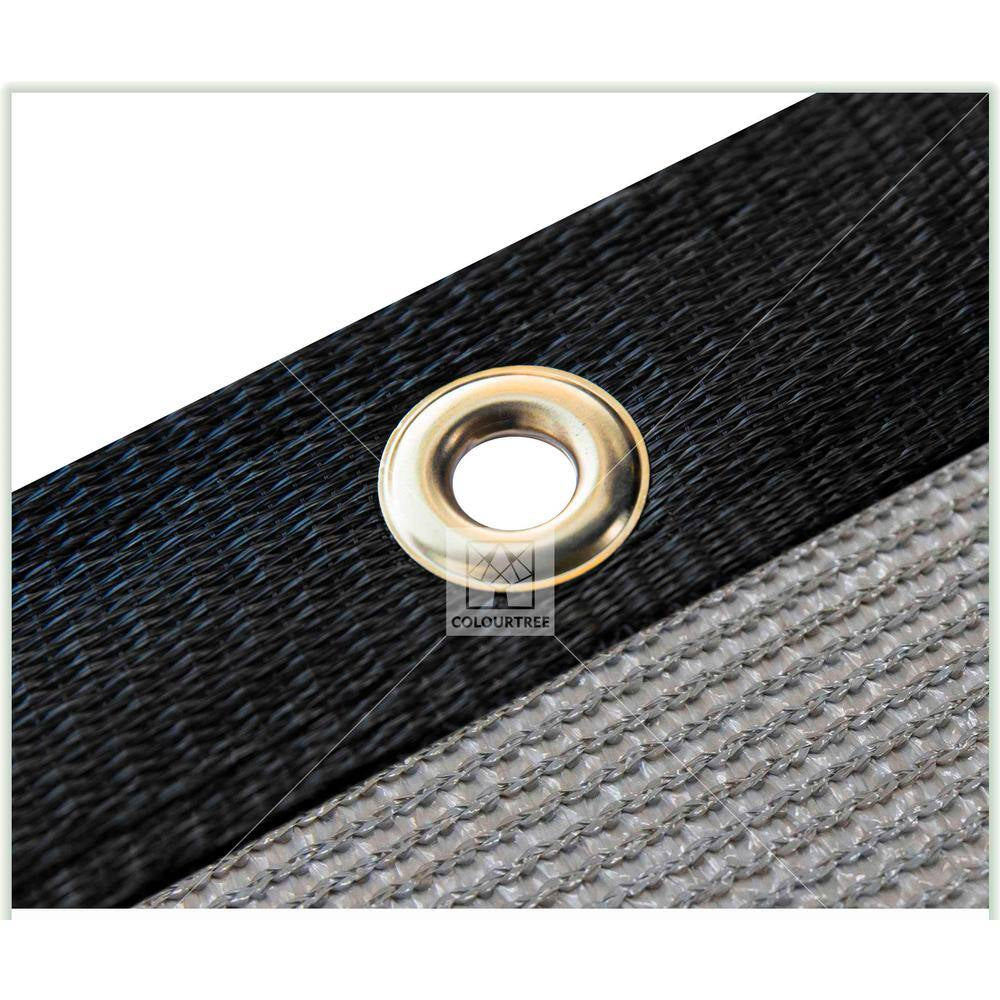 6 Ft. X 25 Ft. Grey Privacy Fence Screen Mesh Fabric Cover Windscreen with Reinforced Grommets for Garden Fence