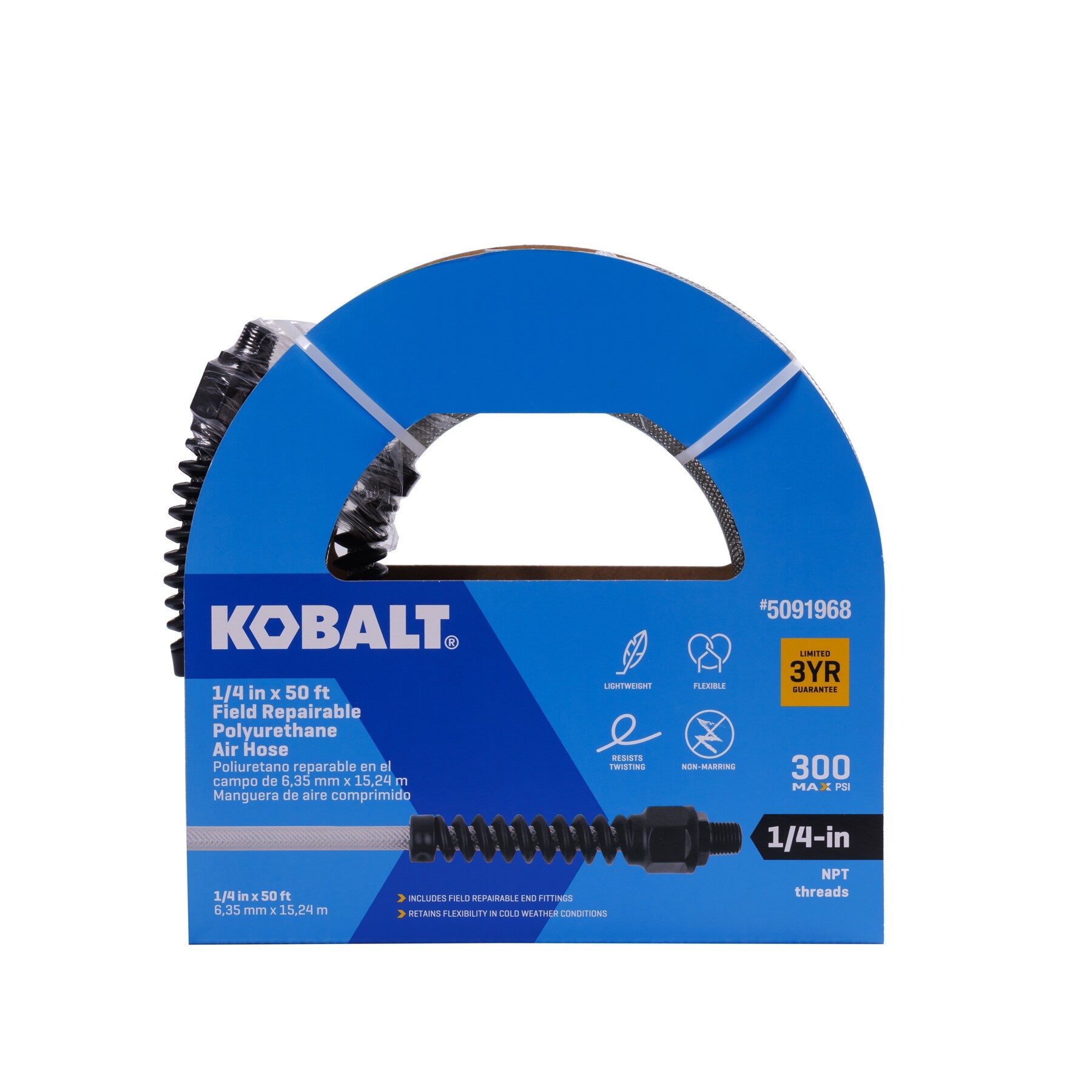 1/4-In X 50-Ft Field Repairable Polyurethane Air Hose