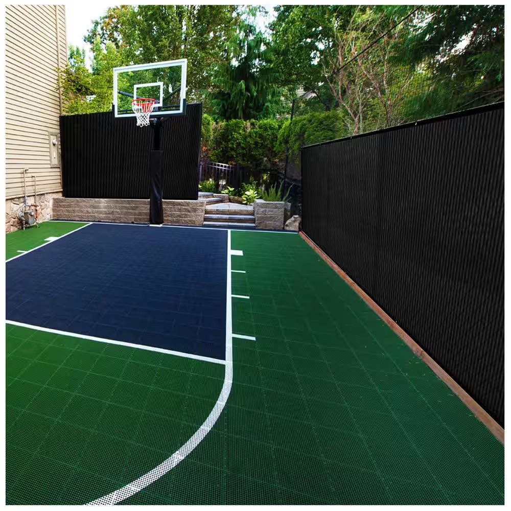 6 Ft. X 50 Ft. Black Privacy Fence Screen Netting Mesh with Reinforced Grommet for Chain Link Garden Fence