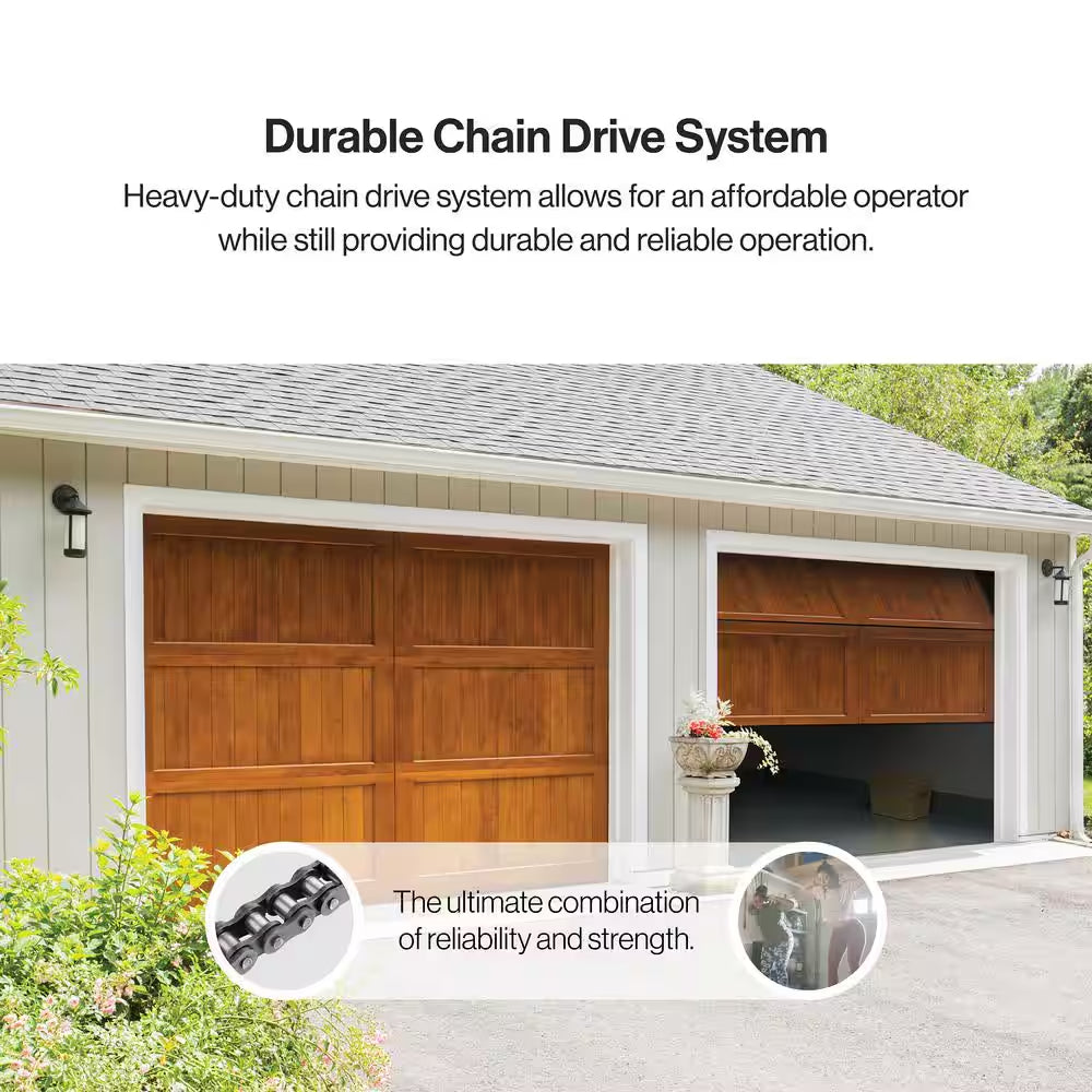 Chain Drive 550 1/2 Hpc Durable Chain Garage Door Opener with Wireless Keypad