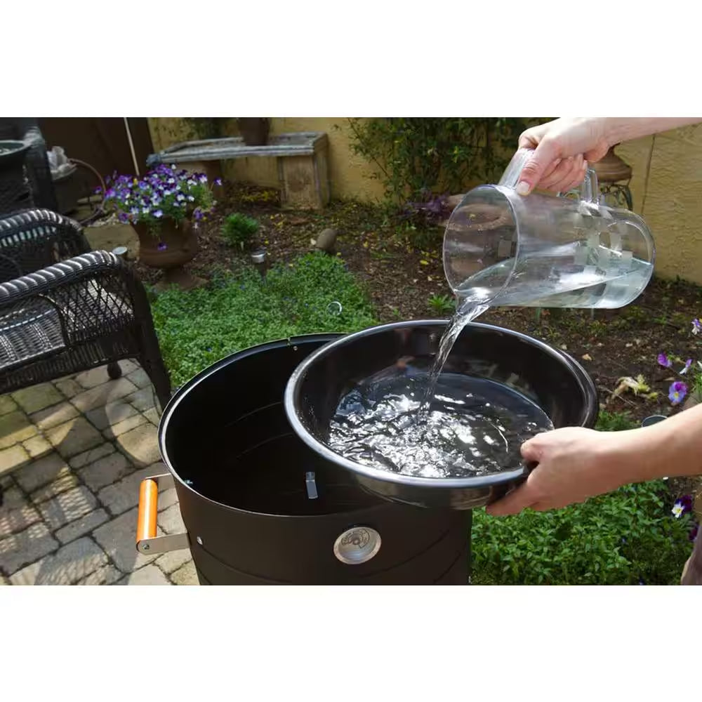 2-In-1 Charcoal Water Smoker Grill