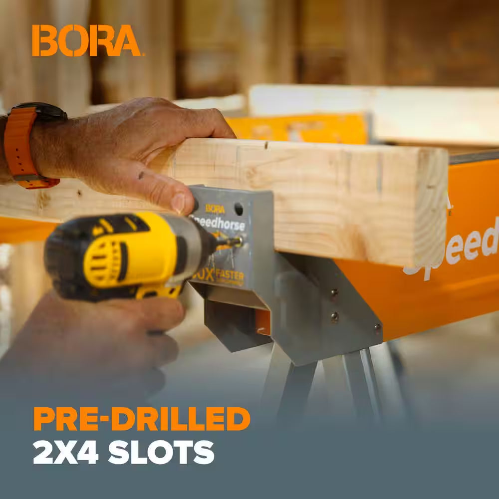 30 In. to 36 In. Steel Speed Horse XT Adjustable Height Sawhorse with Auto Release Legs (2-Pack)
