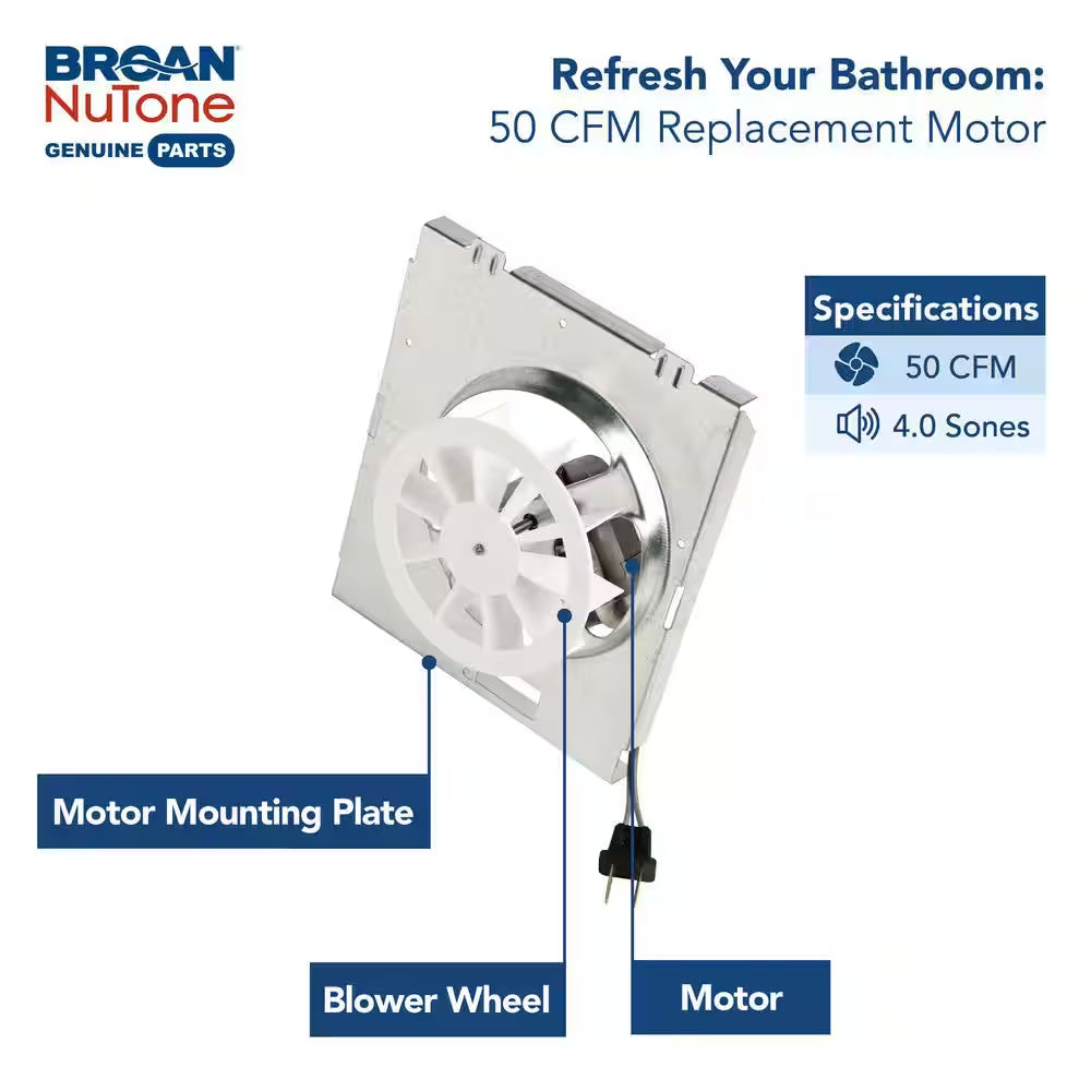Genuine Replacement Motor Wheel for 696N Ventilation Fan, 50CFM, 4.0 Sones