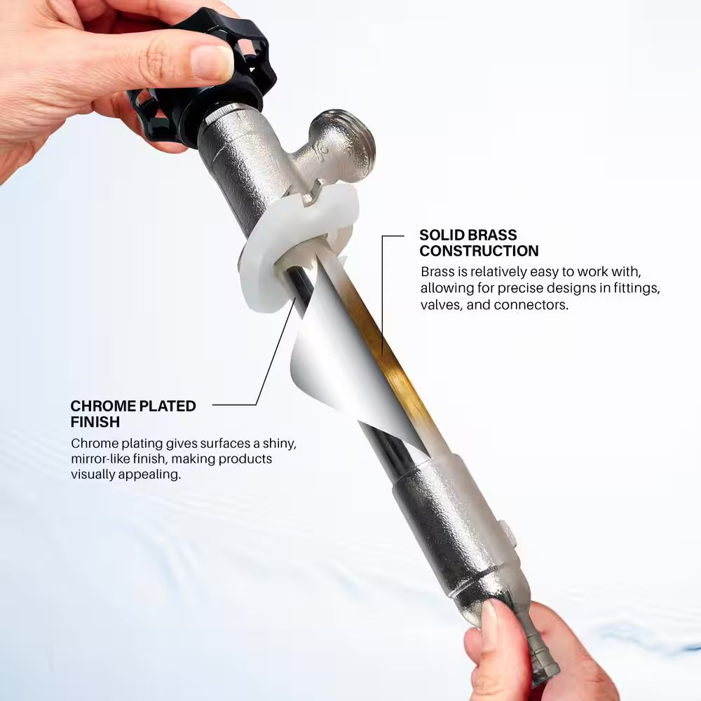 12 In. L Sillcock Frost Free Outdoor Faucet, with 1/2 In. PEX Connection and 3/4 In. Hose Bib