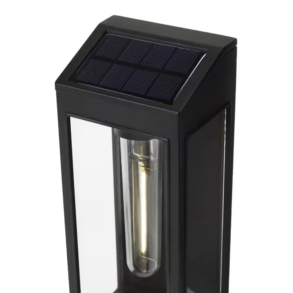 10 Lumen Black LED Weather Resistant Outdoor Solar Wall Light