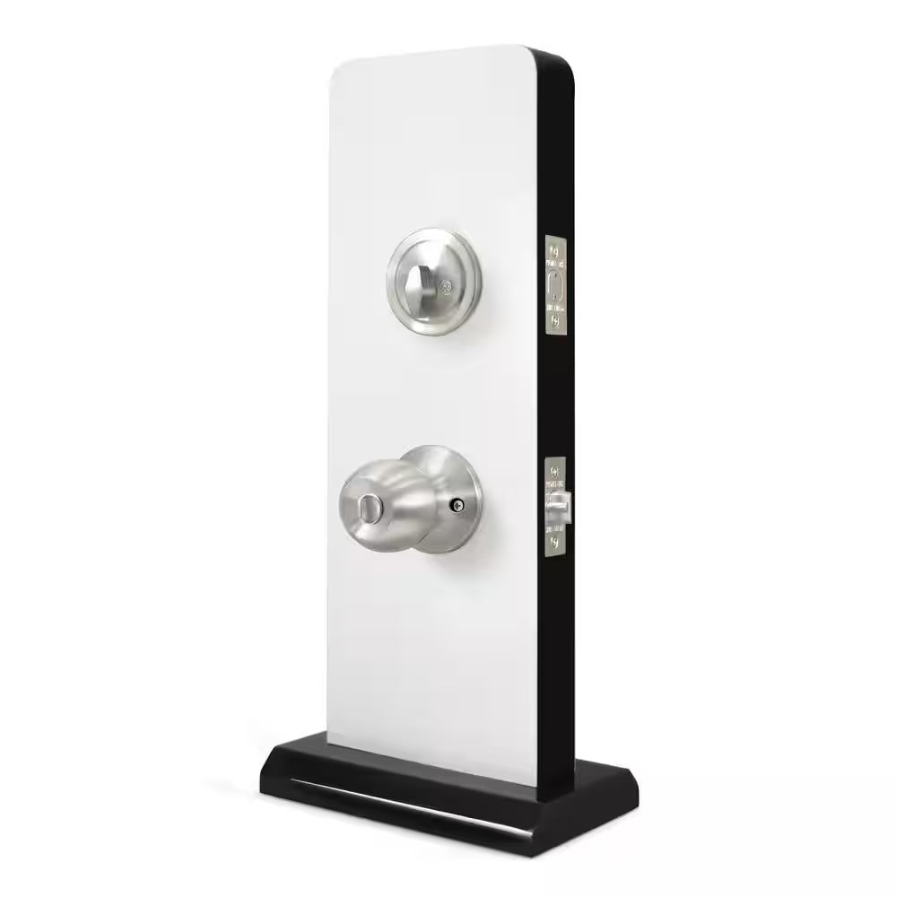 Stainless Steel Entry Door Knob Combo Lock Set with Deadbolt and 6 Keys