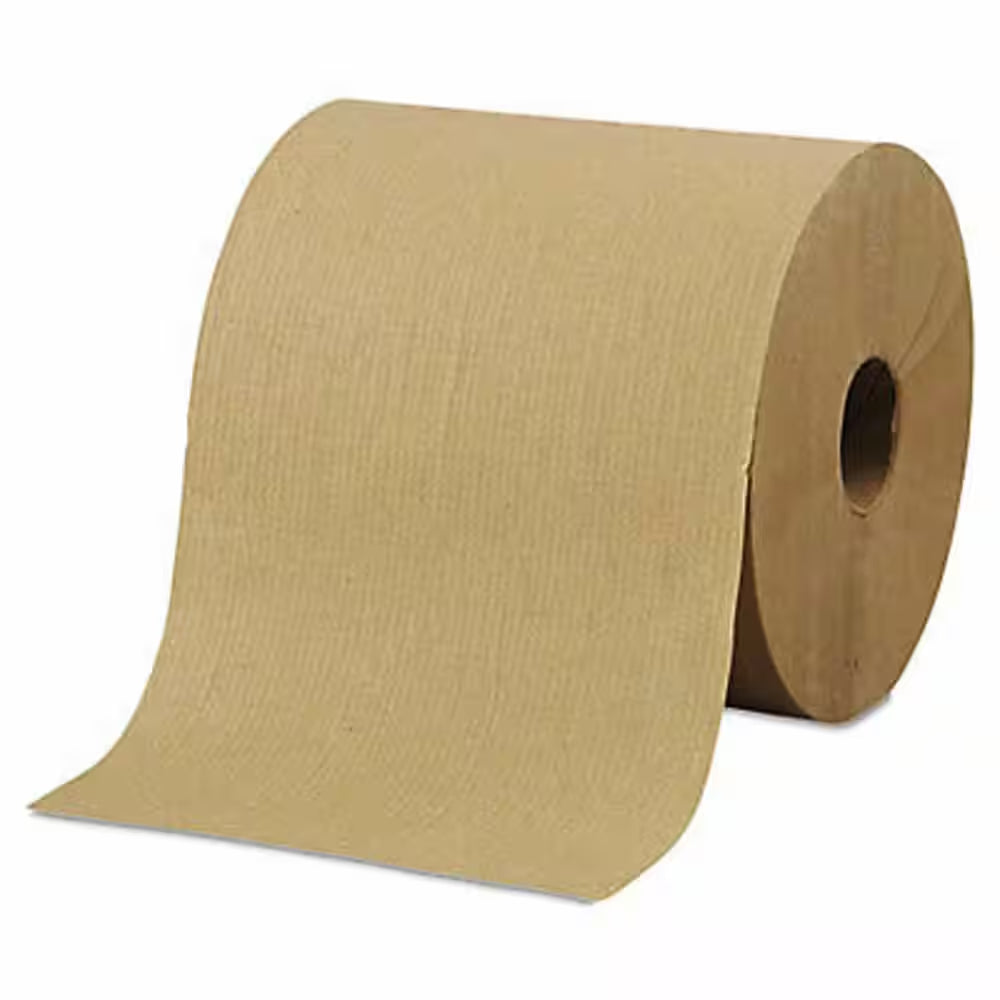 8 In. X 300 Ft., 1-Ply, Brown, Hardwound Paper Towels, (12-Rolls/Carton)