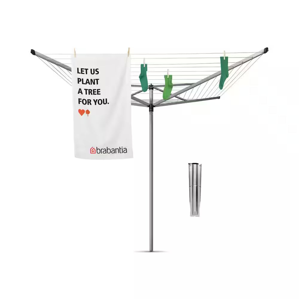 116.1 X 116.1 In. Topspinner Outdoor Rotary Clothesline with Ground Spike