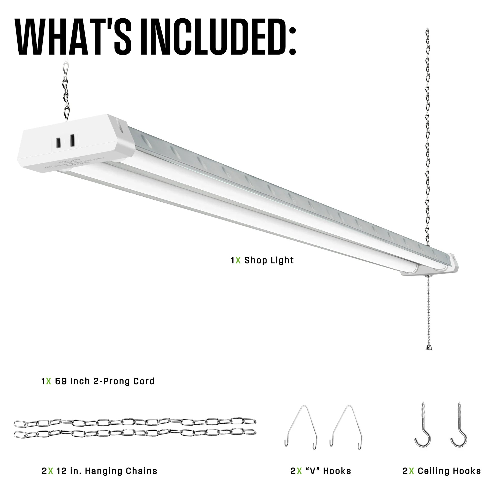 4-Ft 4500 Lumens Gray Daylight LED Linear Garage Shop Light