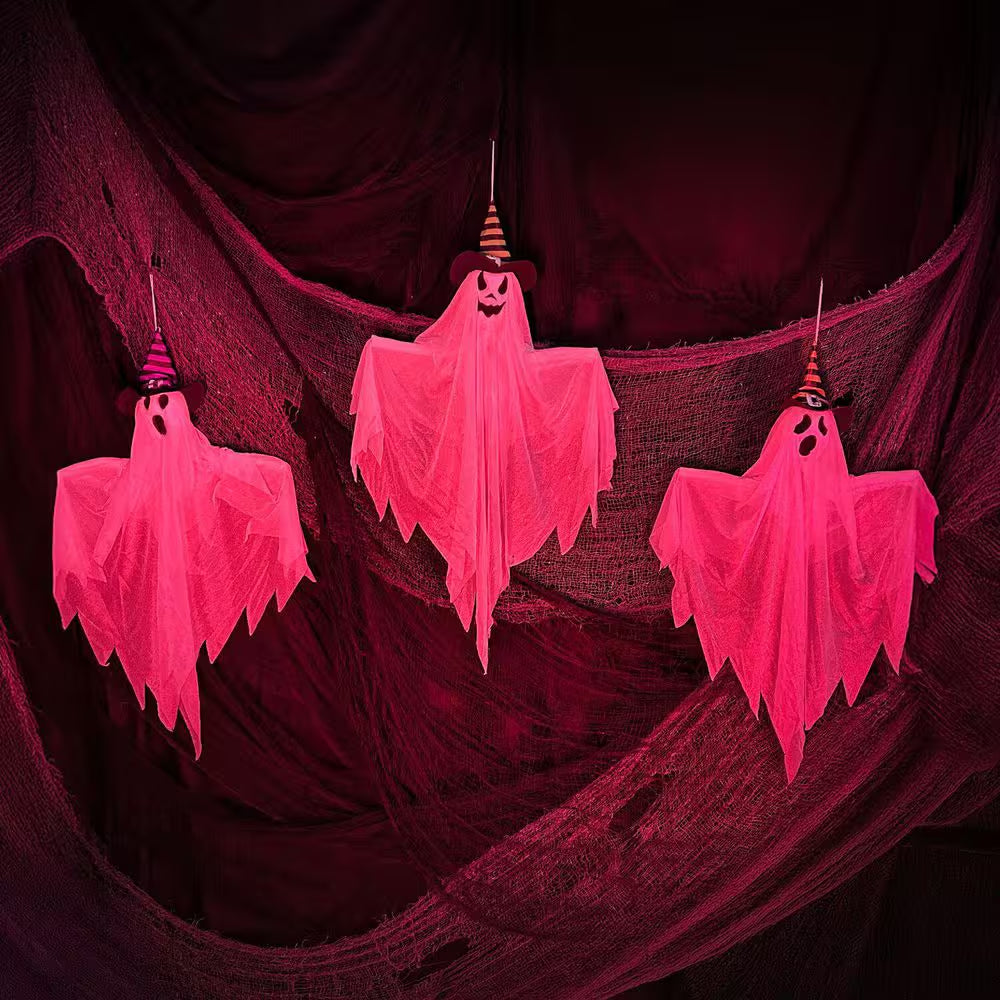 26 In. Hanging Ghosts Set of 3 Halloween Prop