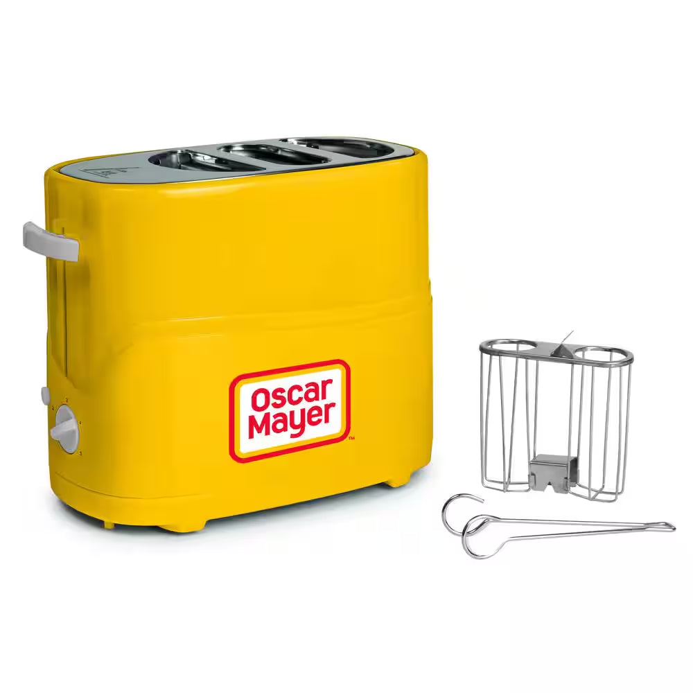 Double Slot Hotdog Toaster in Yellow