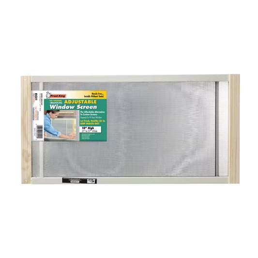 37 In. X 10 In. Grey Aluminum Adjustable Window Screen