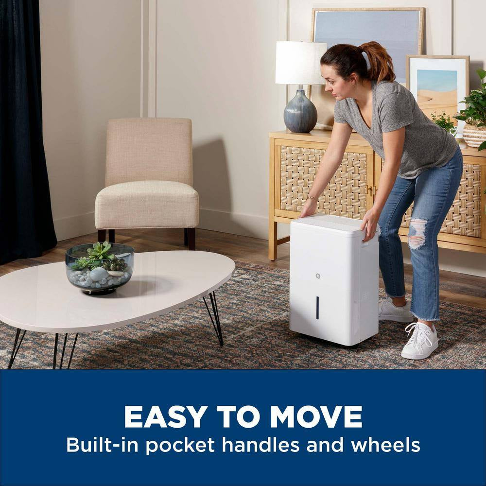 25-Pints for Damp Rooms up to 1500 Sq. Ft. Residential Dehumidifier with Bucket in White, ENERGY STAR