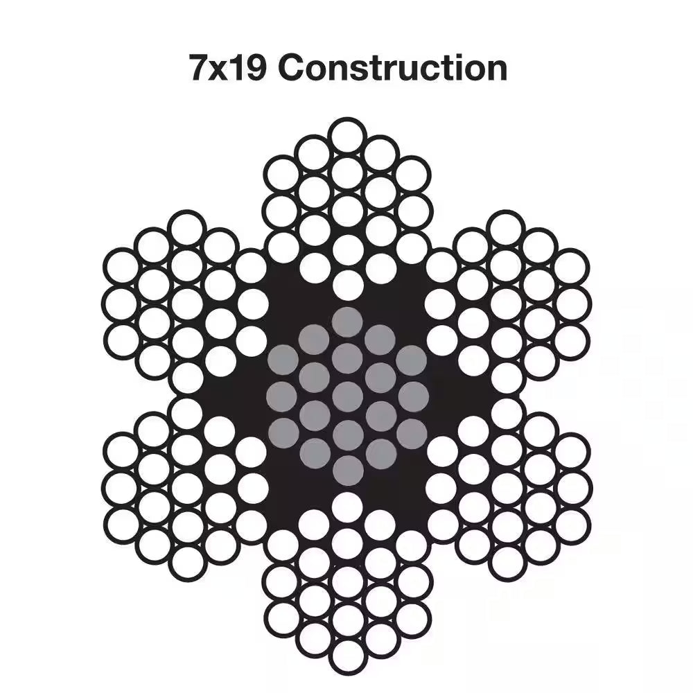 3/16 In. X 50 Ft. Galvanized Uncoated Steel Wire Rope