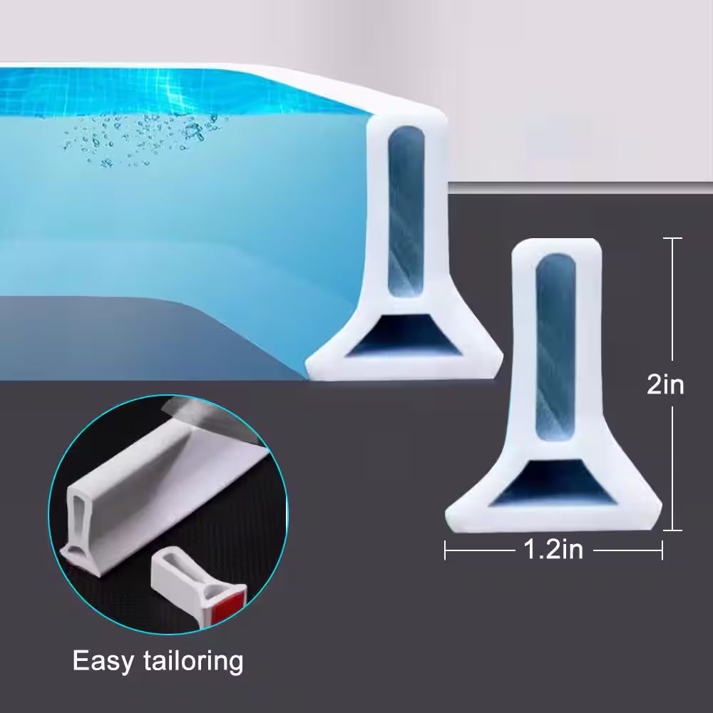 1.2 In. X 122 In. Shower Threshold Water Dam Bath Shower Barrier Retention System Dry and Wet Separation Tape