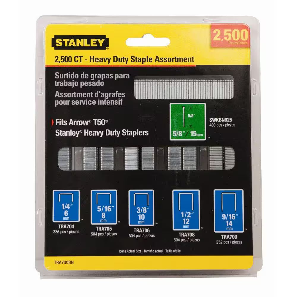 2,500 Units Heavy Duty Staple and Brand Assortments