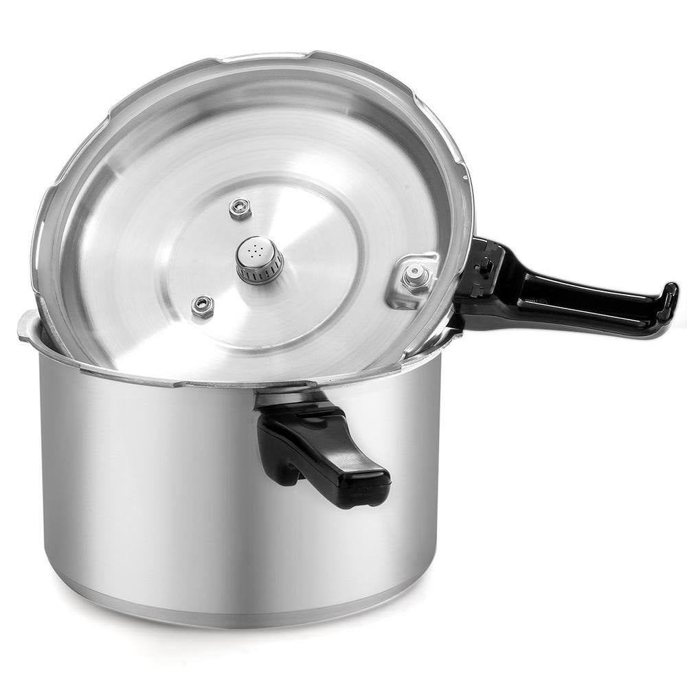 8 Qt. Aluminum Stovetop Pressure Cooker Pot with Steam Release Valve