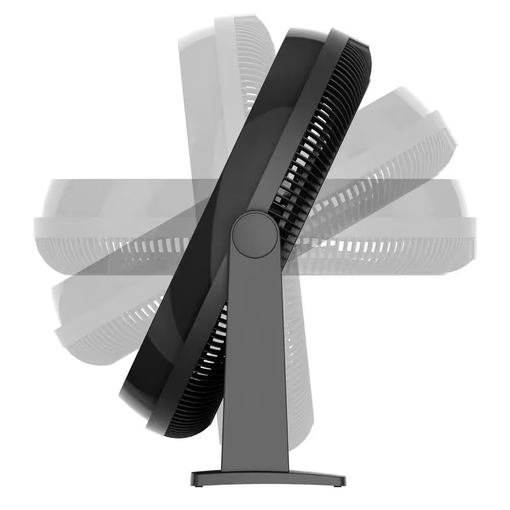 20 In. 3 Speed Air Circulator Floor Fan for Home in Black with Wall Mount Option, Full Range Pivoting Head, Carry Handle