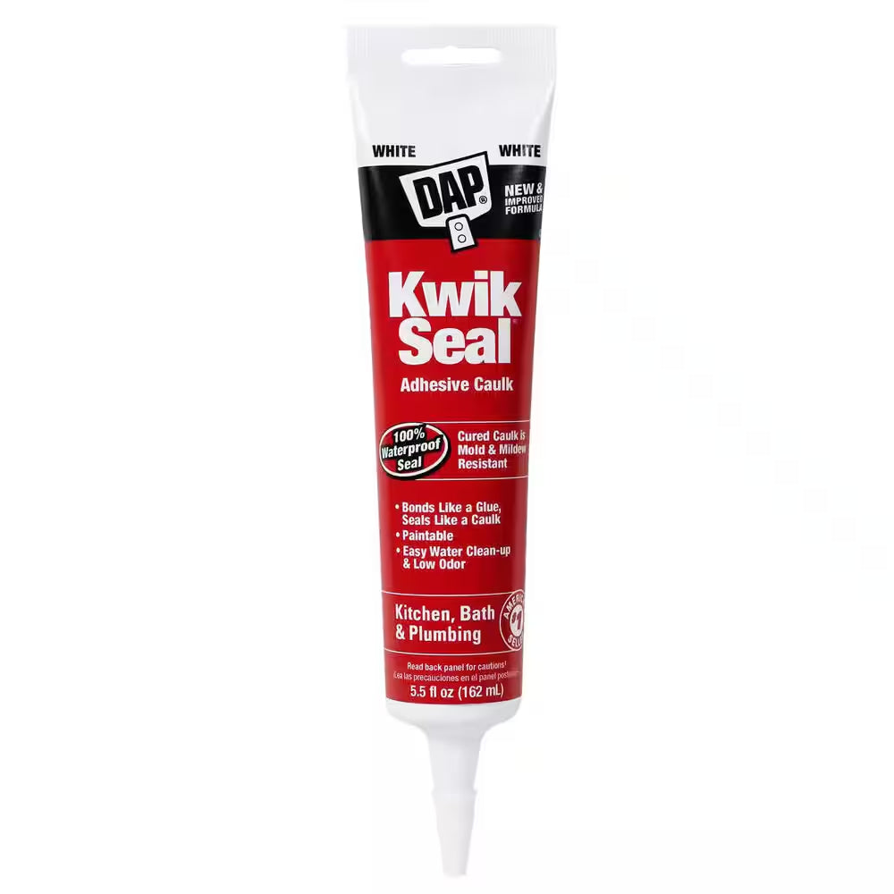 Kwik Seal 5.5 Oz. White Kitchen and Bath Adhesive Caulk
