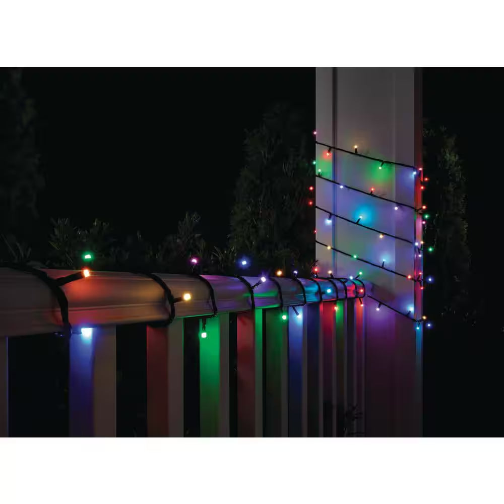 100-Light 40 Ft. Indoor/Outdoor Plug-In Integrated LED RGB Color Changing Novelty String Light Powered by Hubspace