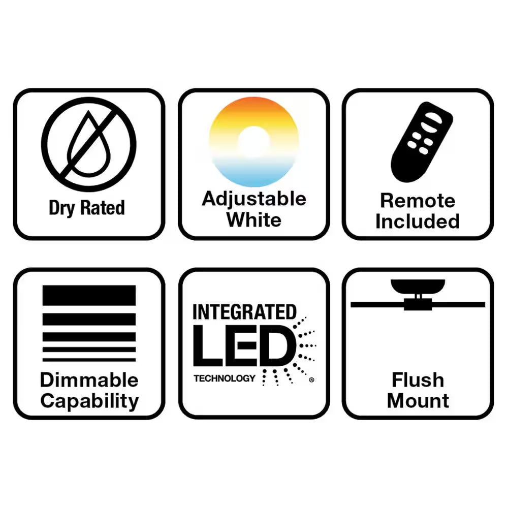 Ashby Park 52 In. White Color Changing Integrated LED Brushed Nickel Ceiling Fan with Light Kit and Remote Control
