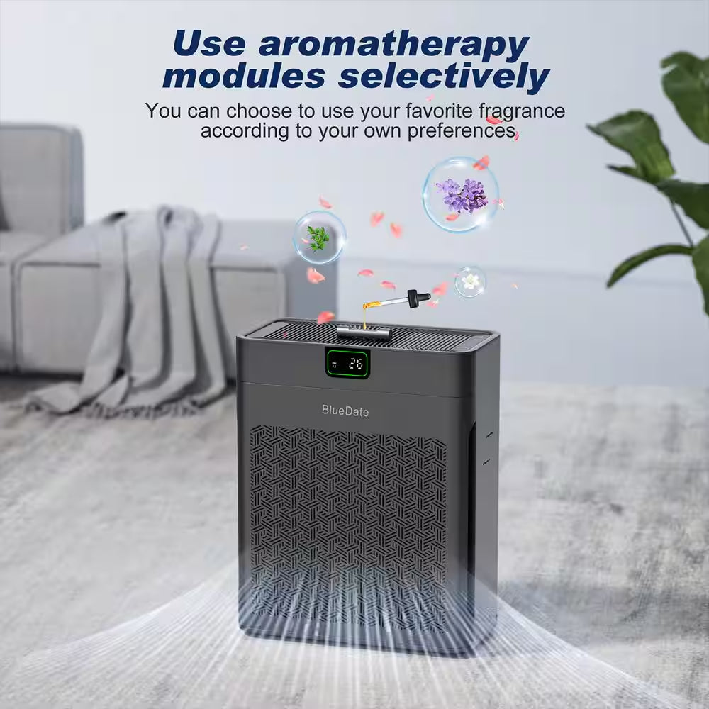 1100 Sq. Ft. H13 HEPA Personal Air Purifier in Black, with PM2. 5 Sensor, 25Db Sleep Mode, Activated Carbon, Ozone-Free