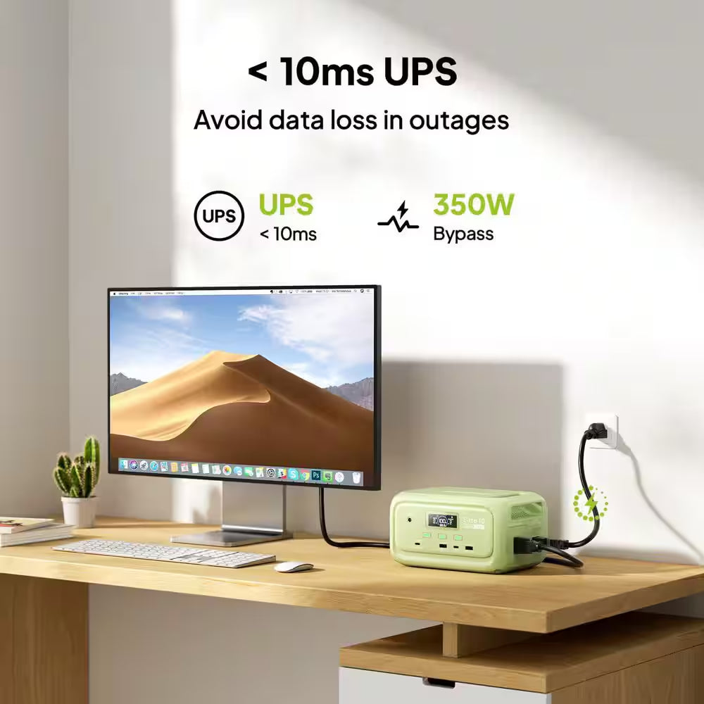 200W Continuous/600W Peak Output 128Wh Portable Power Station, Push Button Start Battery Solar Generator for Campsite