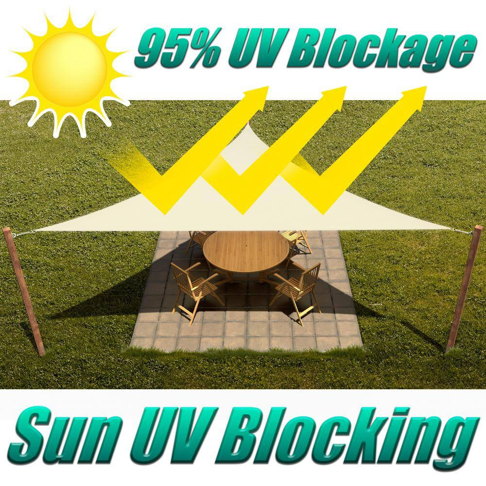 20 Ft. X 20 Ft. X 20 Ft. White Triangle Shade Sail