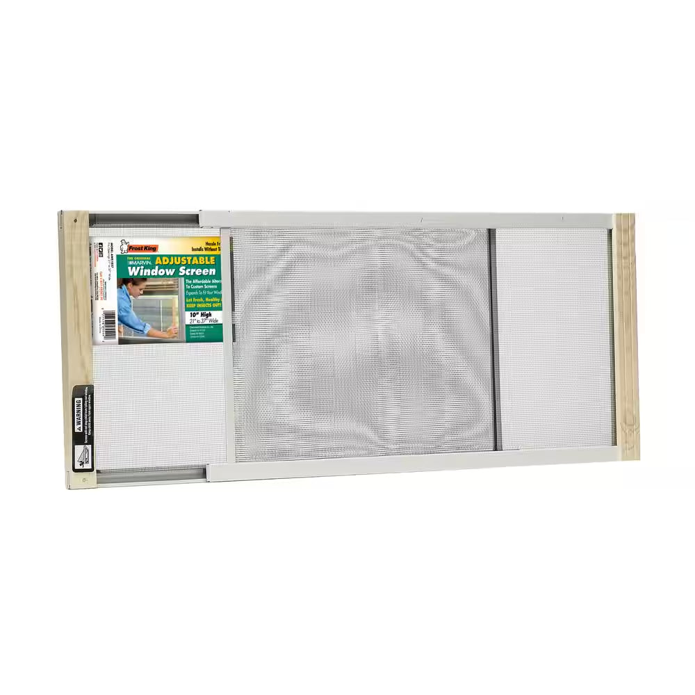 37 In. X 10 In. Grey Aluminum Adjustable Window Screen
