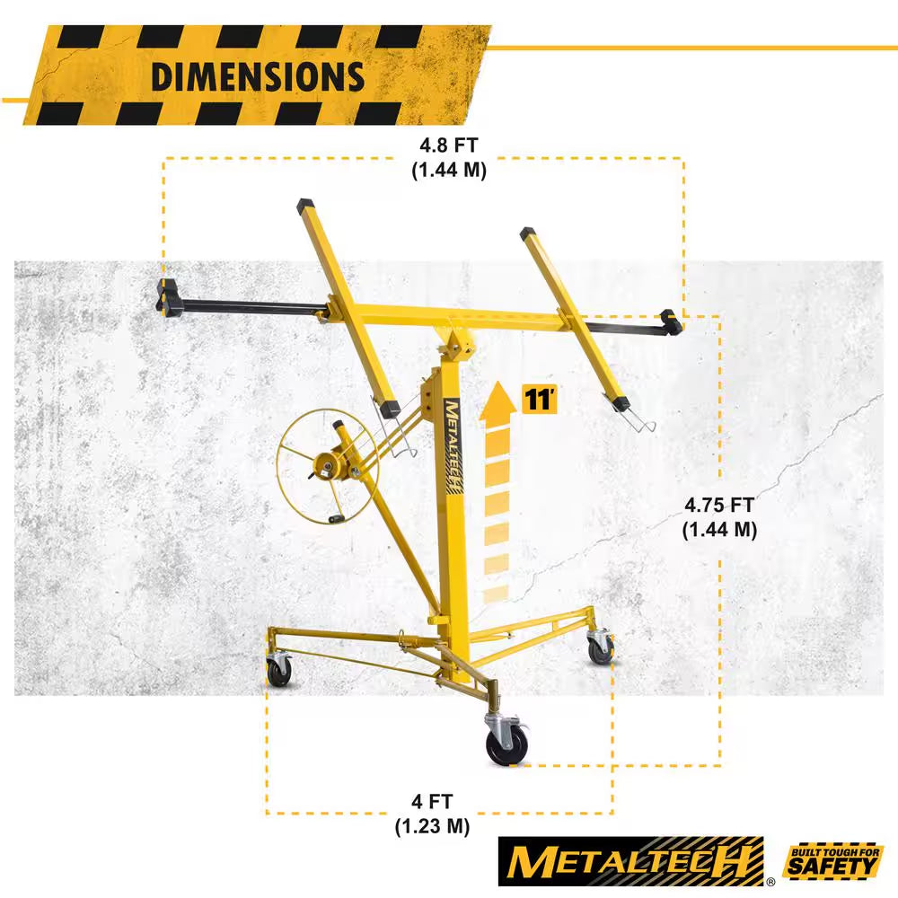 48.4 In. X 57 In. X 58 In. Jobsite Series Drywall Panel Hoist Tool, Panel Sheet Carrier for Wall or Ceiling Installation
