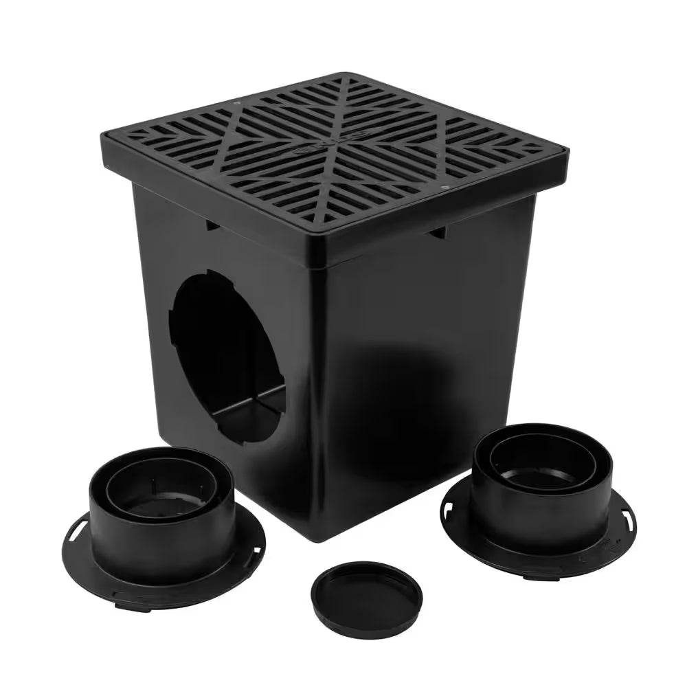 12 In. X 12 In. Drainage Catch Basin, 2 Opening Kit
