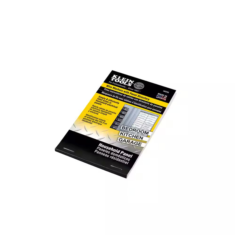 Wire Markers-Household Electric Panel W/Directory