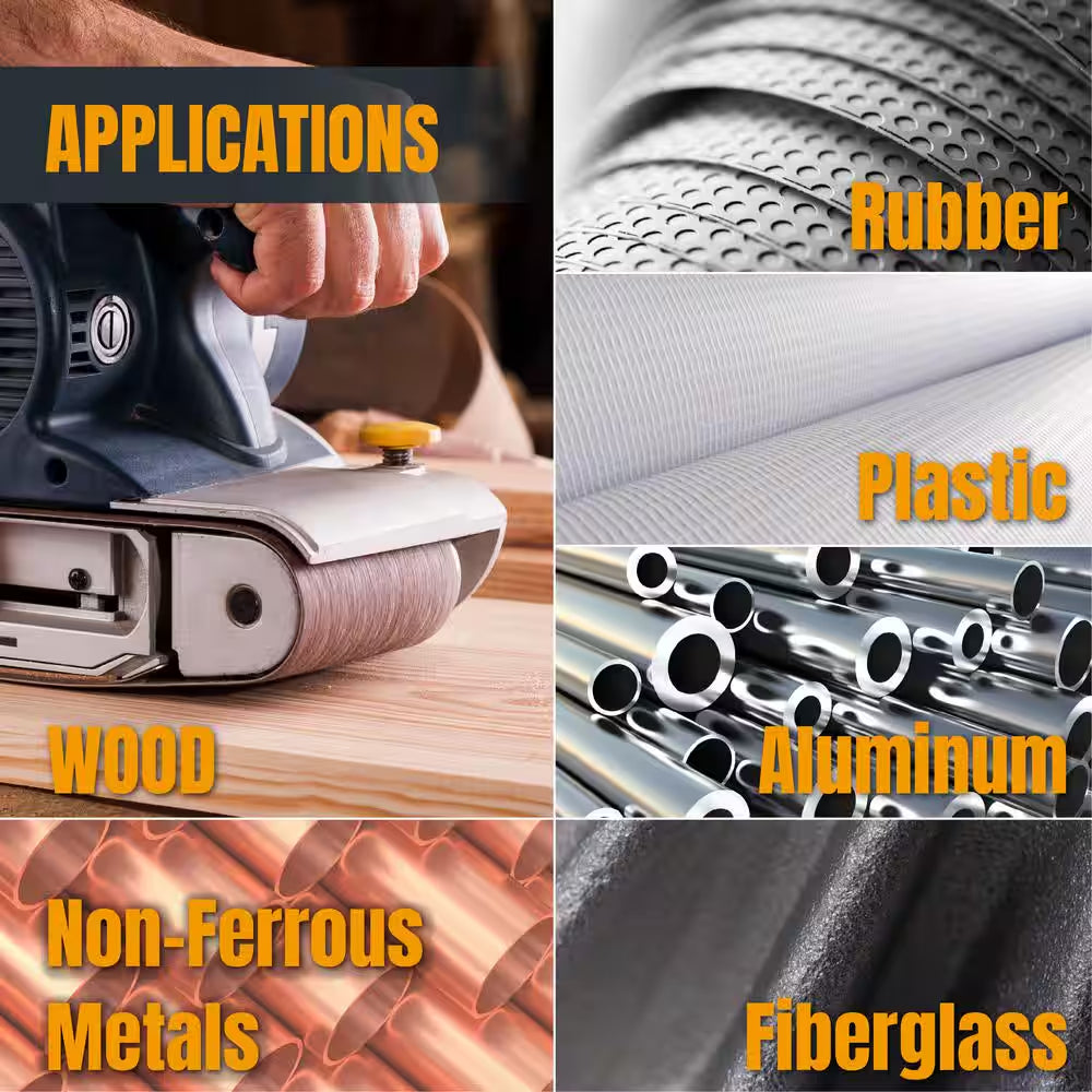 4 In. X 24 In. 60/80/120/180/240/400-Grits Aluminum Oxide Sanding Belt Assortment for Portable Belt Sander (12-Pack)