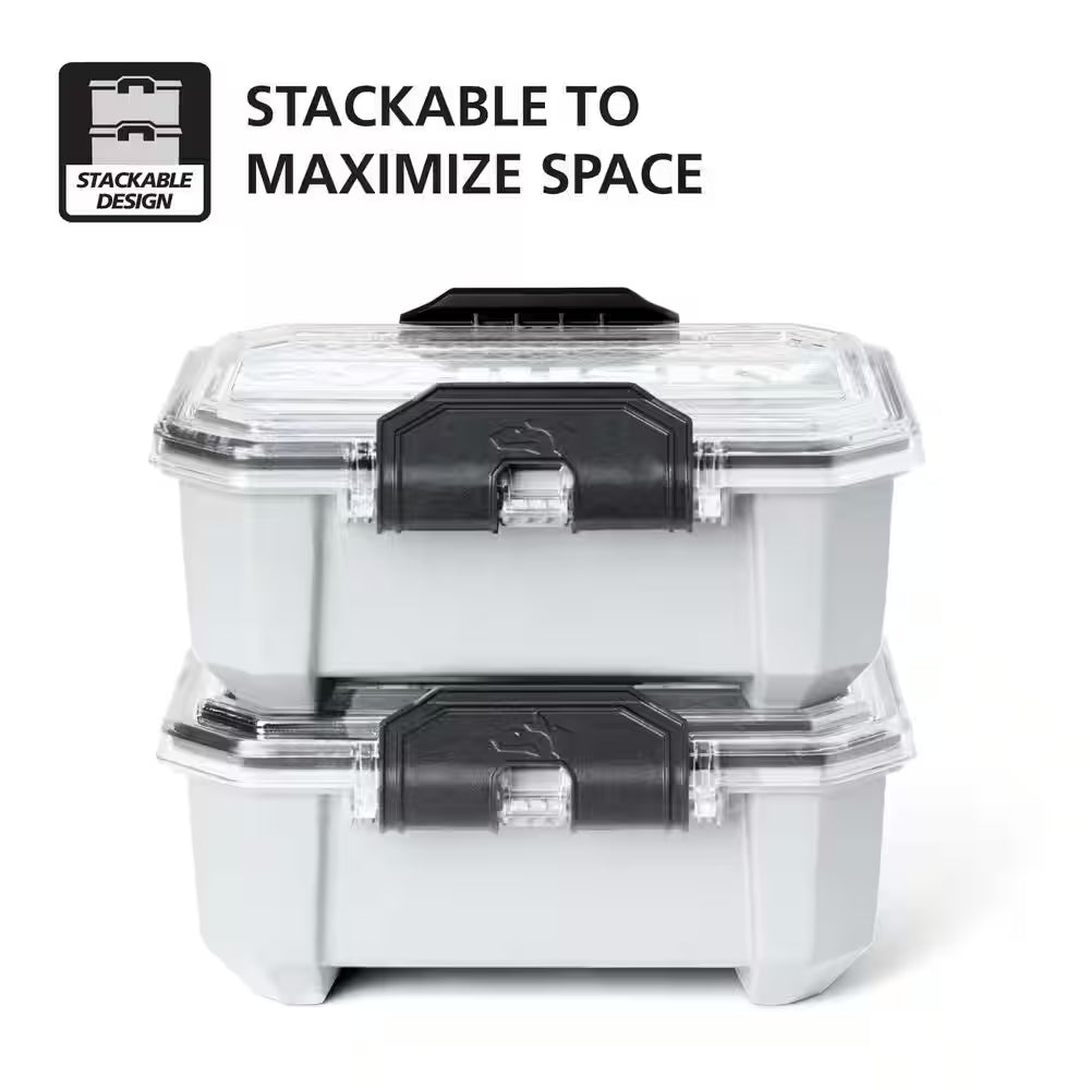 0.8 Gal. Compact Pro Duty Waterproof White Tote (4-Pack)