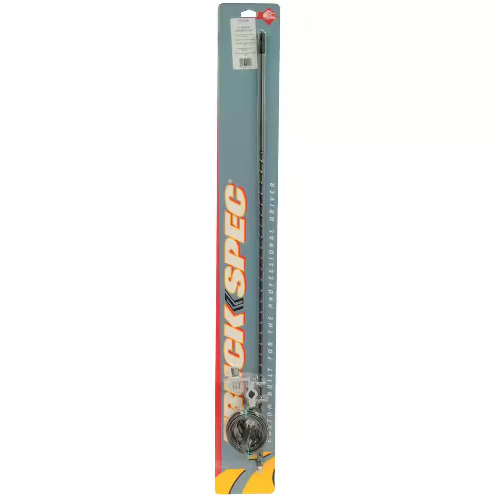 Mirror Mount Fiberglass CB Antenna Kit in Black, 3 Ft.